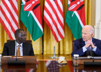 US President Joe Biden and visiting Kenyan President William Ruto take part in an event with business leaders in the White House / ©AFP