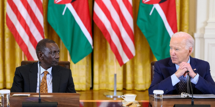 US President Joe Biden and visiting Kenyan President William Ruto take part in an event with business leaders in the White House / ©AFP