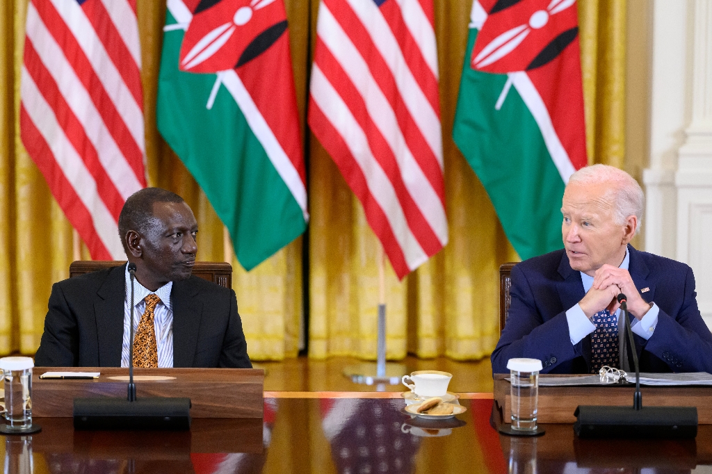 US President Joe Biden and visiting Kenyan President William Ruto take part in an event with business leaders in the White House / ©AFP