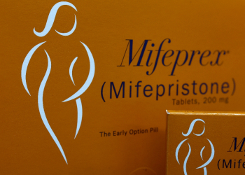 Packages of mifepristone on display at a family planning clinic in Rockville, Maryland / ©AFP