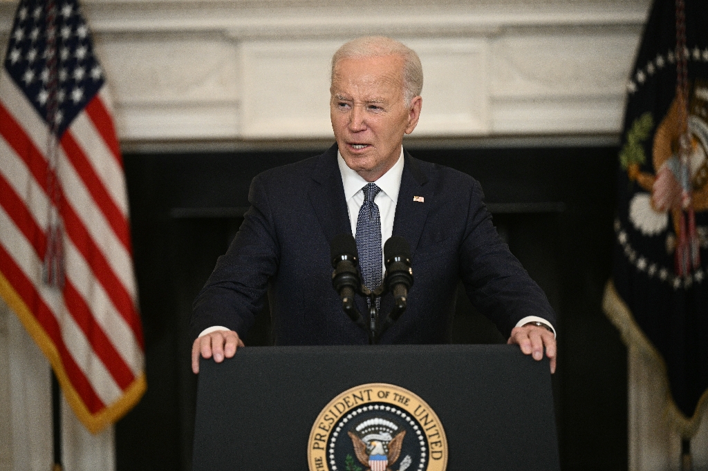 US President Joe Biden speaks about the situation in the Middle East, in the State Dining Room of the White House on May 31, 2024.  / ©AFP