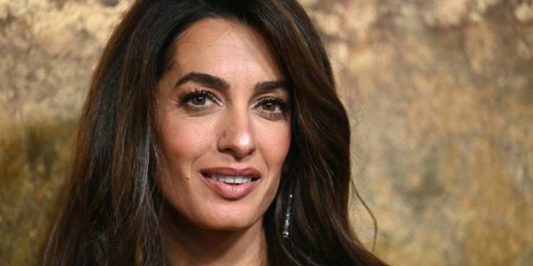 Lebanese-British barrister Amal Clooney pictured at the New York Public Library in New York City on September 28, 2023. ©AFP