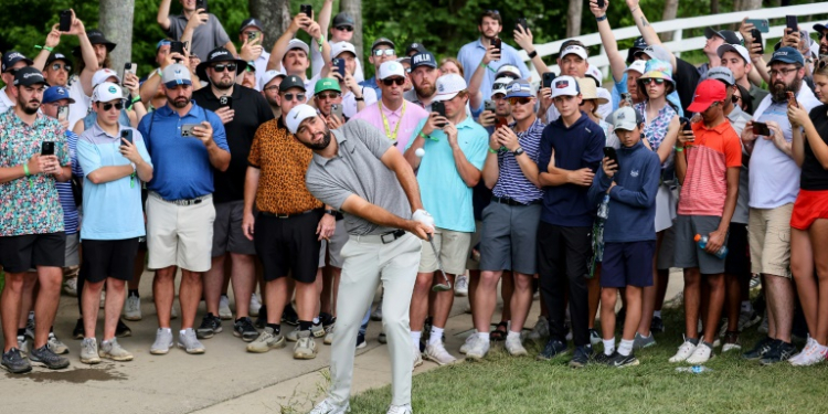 Top-ranked Scottie Scheffler struggled early in the third round of the PGA Championship a day after being arrested at the entrance to Valhalla Golf Club. ©AFP