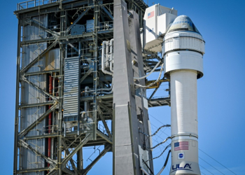 Starliner was supposed to fly astronauts Butch Wilmore and Suni Williams to the ISS on May 6, but the mission was scrubbed hours before lift-off after a faulty valve was discovered on the United Launch Alliance rocket carrying it. ©AFP