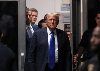 Former US president Donald Trump returns to the courtroom during his criminal trial on May 30, 2024 ahead of his guilty verdict announcement / ©AFP