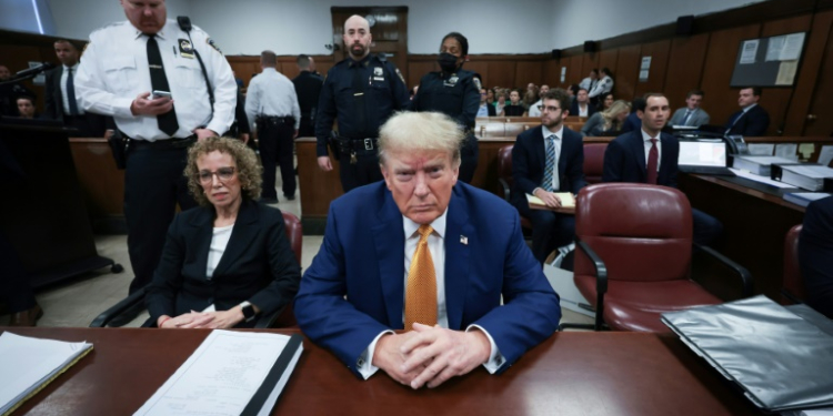 Former US president Donald Trump attends his trial in New York on May 7, 2024. ©AFP