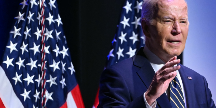 US President Joe Biden speaks at the National Museum of African American History and Culture in Washington / ©AFP