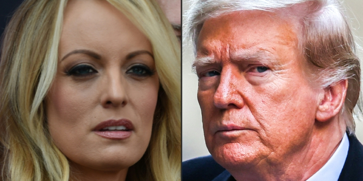 (COMBO) Stormy Daniels in Hollywood and Donald Trump in New York  / ©AFP