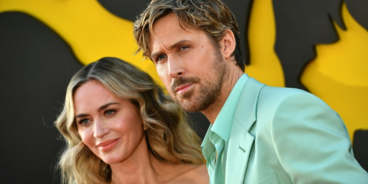 Actors Emily Blunt and Ryan Gosling attend the Hollywood premiere of 'The Fall Guy' on April 30, 2024 . ©AFP