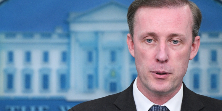 US National Security Advisor Jake Sullivan speaks during the daily briefing in the Brady Briefing Room of the White House in Washington, DC, on May 13, 2024. / ©AFP