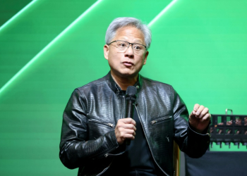 Jensen Huang, CEO of Nvidia, which overtook Microsoft and Apple as the world's most valuable publicly traded company. ©AFP