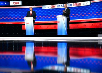 Almost 48 million people tuned into Thursday's head-to-head debate between Biden and Trump, according to CNN. ©AFP