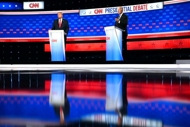 Almost 48 million people tuned into Thursday's head-to-head debate between Biden and Trump, according to CNN. ©AFP