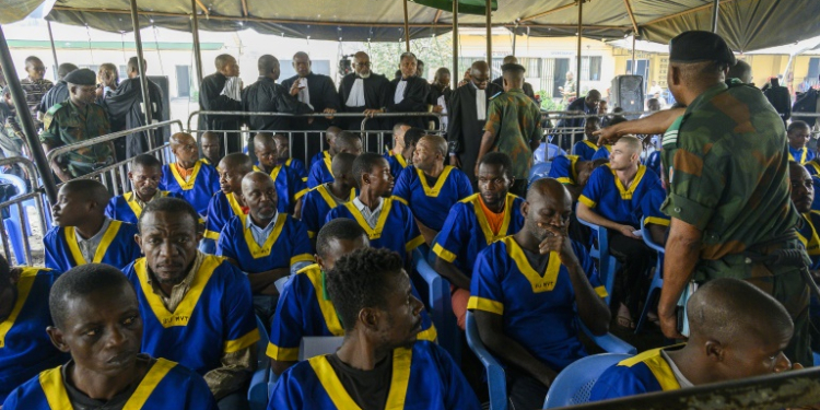 Around 50 people accused of a coup bid went on trial at Ndolo prison in Kinshasa. ©AFP