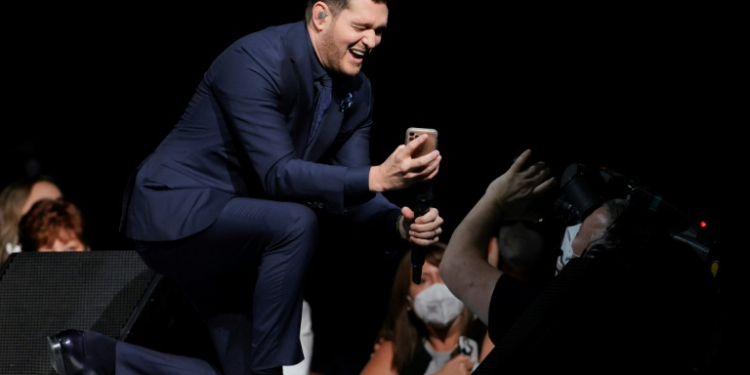 The work of Michael Buble is among the songs which record companies say have been illegally used by music AI startups Suno and Udio to train their generative AI engines. ©AFP