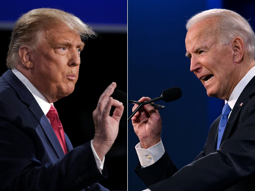 Ex-US president Donald Trump and his successor Joe Biden both come to the debate stage with serious political liabilities / ©AFP