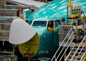 Boeing 737 MAX aircraft are seen in various states of assembly at the company factory in Renton, Washington. ©AFP