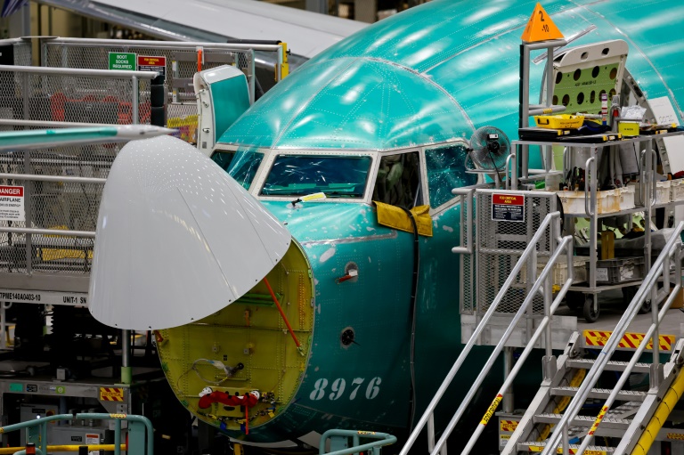 Boeing 737 MAX aircraft are seen in various states of assembly at the company factory in Renton, Washington. ©AFP