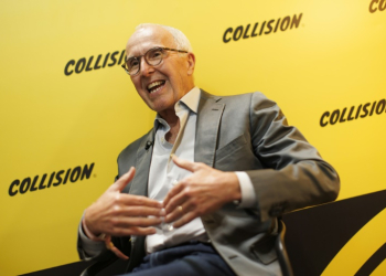 US real estate billionaire Frank McCourt speaks during an interview at the Collision 2024 tech conference. ©AFP