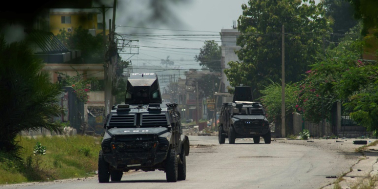 Police tanks patrol the area near the National Palace in Port-au-Prince, Haiti, on June 28, 2024. ©AFP