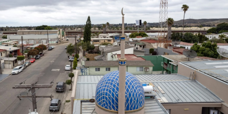 Aerial view of the Assabil Inn, a Muslim migrant shelter in Tijuana, Mexico. ©AFP