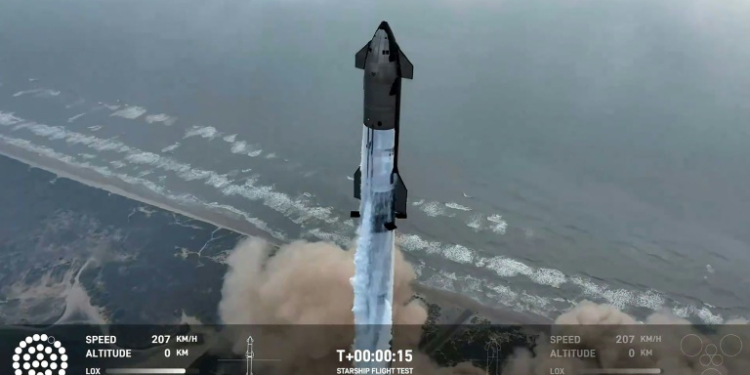 The most powerful launch system ever built blasted off from Starbase in Boca Chica, Texas at 7:50 am (1250 GMT); more than two million people followed along on a live stream on X  . ©AFP