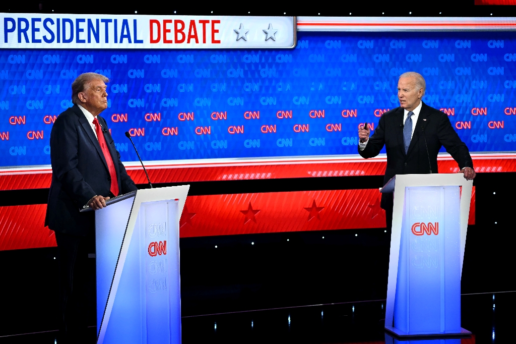 President Joe Biden and Donald Trump hold presidential debate on CNN / ©AFP