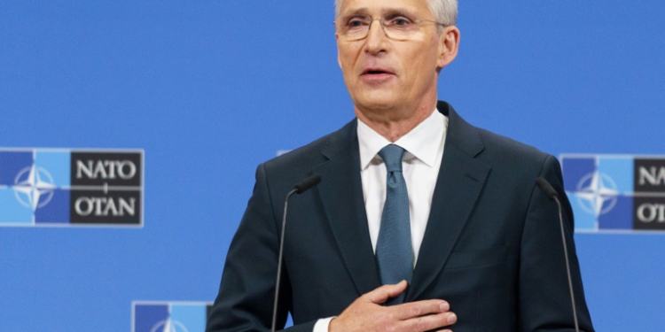 NATO Secretary General Jens Stoltenberg speaks at NATO headquarters in Brussels on June 14, 2024. ©AFP