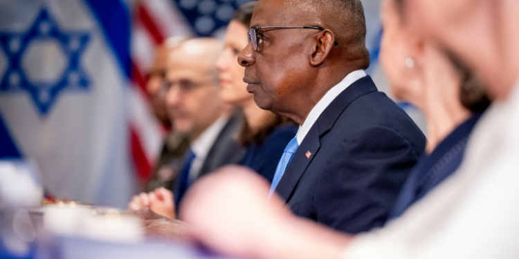 US Secretary of Defense Lloyd Austin meets with Israeli Defense Minister Yoav Gallant at the Pentagon on June 25, 2024. ©AFP