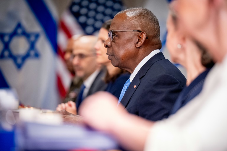 US Secretary of Defense Lloyd Austin meets with Israeli Defense Minister Yoav Gallant at the Pentagon on June 25, 2024. ©AFP