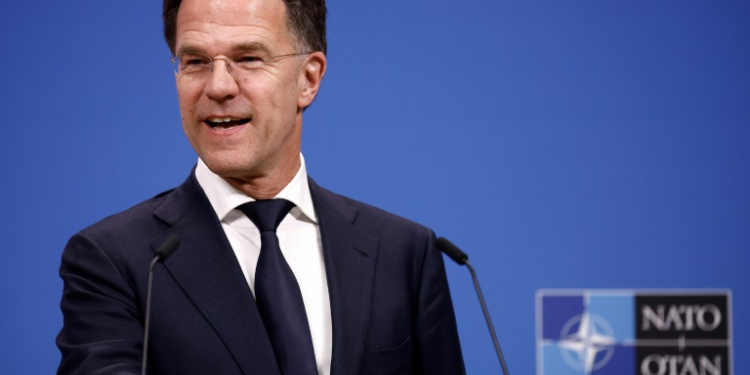 Rutte is set to become the next head of NATO after his only rival drops out. ©AFP