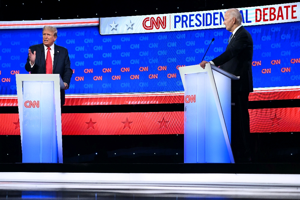 President Joe Biden and Donald Trump hold presidential debate on CNN / ©AFP