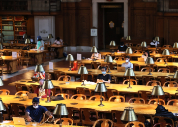 People read their computers in the New York Public Library in July 2021 in Manhattan  / ©AFP