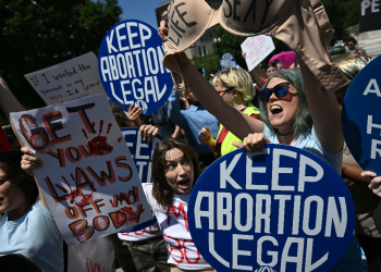 Reproductive rights activists demonstrate in front of the Supreme Court in Washington on June 24, 2024 / ©AFP