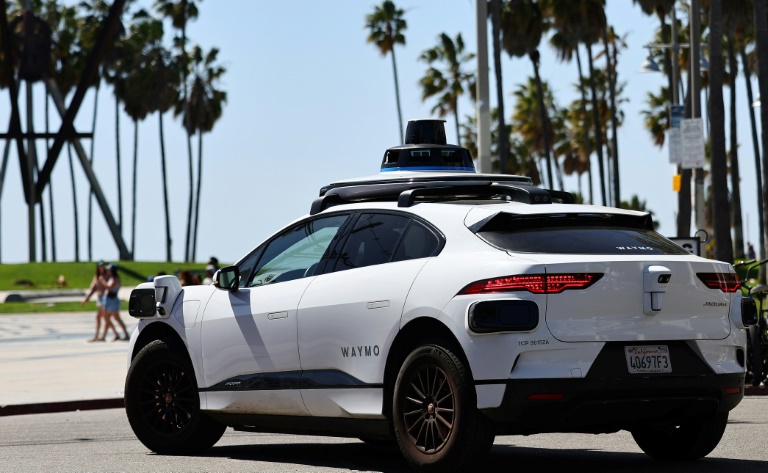 Waymo robotaxi service is available for driverless rides in Los Angeles, Phoenix, and San Francisco. ©AFP