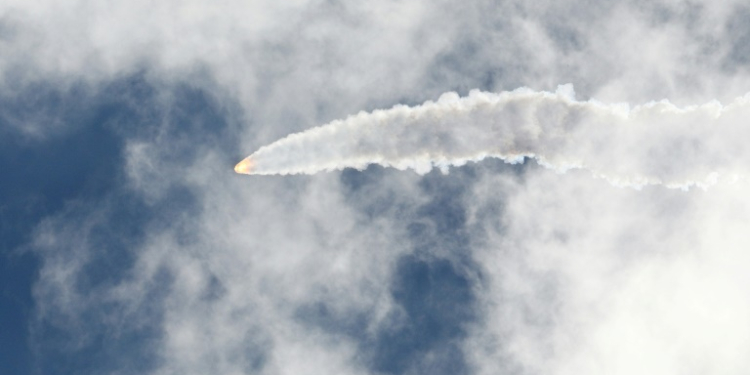 The spaceship finally blasted off from Florida on Wednesday following years of delays and safety scares -- as well as two recently aborted launch attempts, before it finally got off the ground. ©AFP