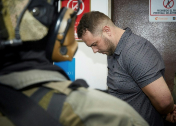 John Nelson Poulos was arrested in January 2023 in Panama while on the run from Colombian authorities for the murder of 23-year-old Valentina Trespalacios. ©AFP