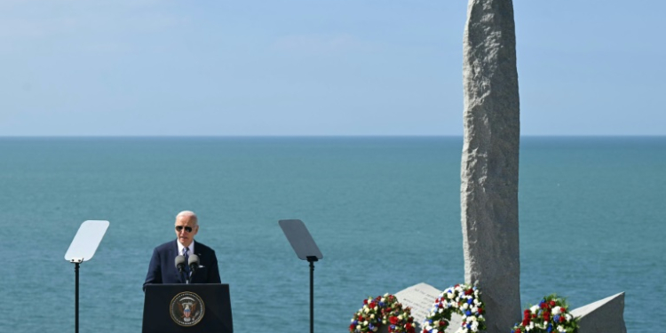 US President Joe Biden paid his respects to the fallen American heroes. ©AFP