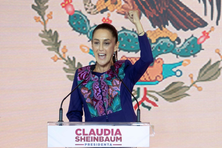 Claudia Sheinbaum, a left-wing former mayor of Mexico City, won a resounding victory to become Mexico's first woman president. ©AFP