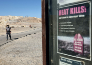 Death Valley is routinely unpleasantly hot, but is expected to see temperatures as high as 122F. ©AFP