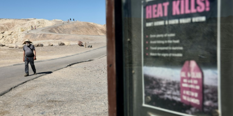 Death Valley is routinely unpleasantly hot, but is expected to see temperatures as high as 122F. ©AFP