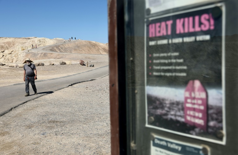 Death Valley is routinely unpleasantly hot, but is expected to see temperatures as high as 122F. ©AFP