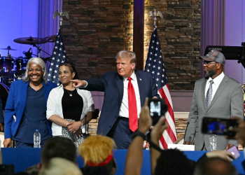 Republican former US president Donald Trump has courted Black voters -- traditionally more supportive of Democratic candidates -- as he campaigns in 2024 for another term in the White House / ©AFP