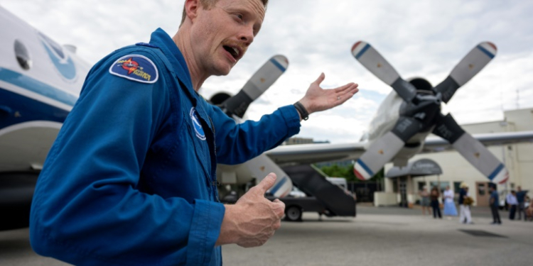 Dean Legidakes is a pilot for the US National Oceanic and Atmospheric Administration, and part of his job description is 'hurricane hunter'. ©AFP