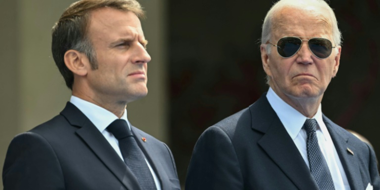 Biden is due to meet Macron for talks at the Elysee Palace in Paris. ©AFP