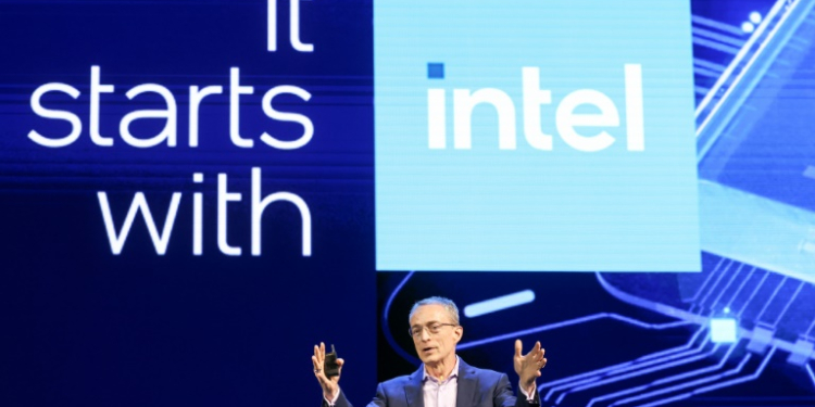 CEO Patrick Gelsinger discussed Intel's latest technologies during a keynote speech at Computex in Taiwan. ©AFP