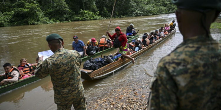 Migrants arrive at a reception center in Panama after crossing the Darien jungle from Colombia. ©AFP