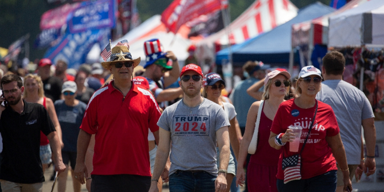 Trump supporters at the rally in Butler, Pennsylvania on July 13, 2024 / ©AFP