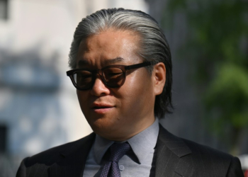 Bill Hwang, founder of Archegos Capital Management, arrives at federal court in New York on July 9, 2024. ©AFP