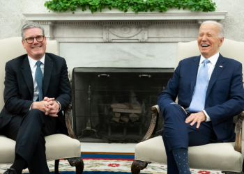 US President Joe Biden hosts a bilateral meeting with British Prime Minister Keir Starmer at the White House on July 10, 2024. ©AFP